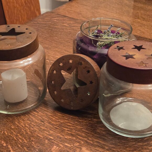 Starry Night Candle Holders or Potpourri Holders or Craft Jar (3) - Picture 1 of 8